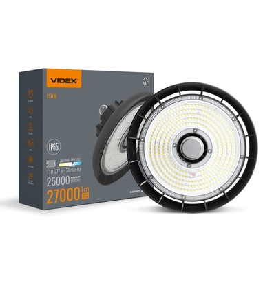 Hb01 LED high bay-lampa 150W - 5000K, 220V, svart