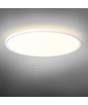 44W LED taklampa med bakgrundsljus, CCT - 109lm/W, IP54, Ø50cm, vit kant, 3 ljusfärger
