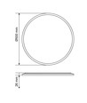 Taklampa 44W - CCT justerbar, 220V, vit, LED, dekorativ bakgrundsbelysning