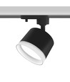 Svart skenspot vit ring med GX53 sockel - 1-fas, utan ljuskälla, 1F2W