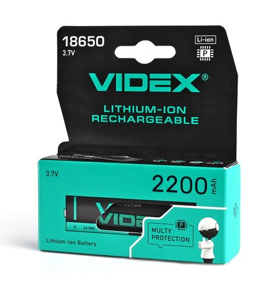18650-P litiumjonbatteri - 2200mAh, med termiskt skydd