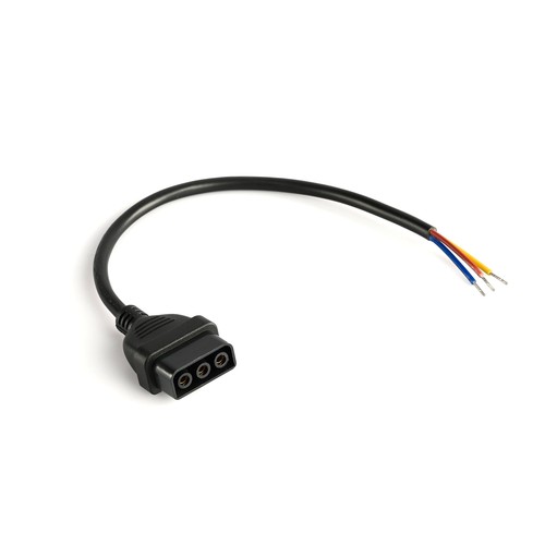 30cm strömkabel för LED armaturer - Svart, 300mm kabel, max 1000W, inomhus