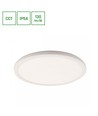 Nymphea Flat Duo 24W - CCT, 230V, 120°, IP54, Ø292x26mm, Vit, Rund.