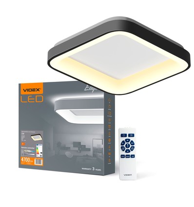 Edge taklampa 72W - LED, svart, 230V, 7500lm, förbrukning 72W