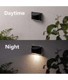 2 st. MIVO Solcell vägglampa LED - Svart, Snygg vägg-effekt, utomhus
