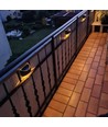 2 st. MIVO Solcell vägglampa LED - Svart, Snygg vägg-effekt, utomhus