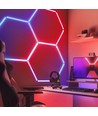 Hexagon RGBIC 3 fält komplett set - 50W. inklusive bluetooth-kontroller och strömförsörjning