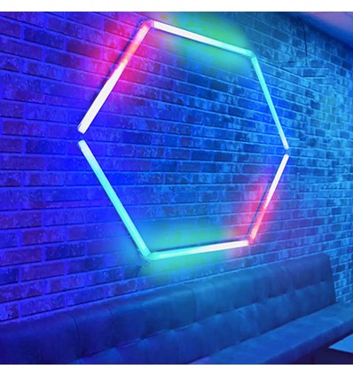 Hexagon RGBIC 1 fält komplett set - 20W. inklusive bluetooth-kontroller och strömförsörjning