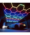 Hexagon RGBIC 5 fält komplett set - 80W. inklusive bluetooth-kontroller och strömförsörjning