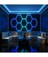 Hexagon RGBIC 5 fält komplett set - 80W. inklusive bluetooth-kontroller och strömförsörjning