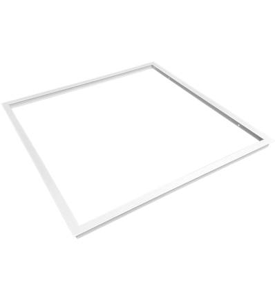Infälld ram för 60x60 LED panel - Ny modell, perfekt för Troldtekt och gips, vit kant