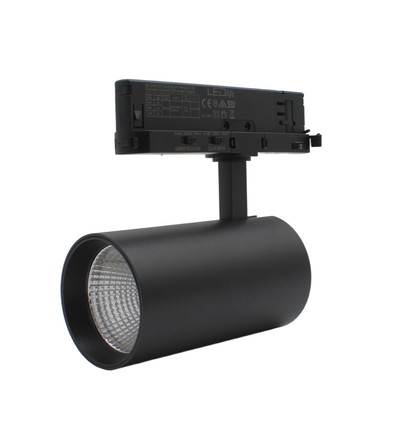 LEDlife CCT justerbar skenspot 28W - Svart, Justerbar CCT + ljusstyrka, 110lm/w, RA90, 3200lm, Flimmerfri, 3-fas