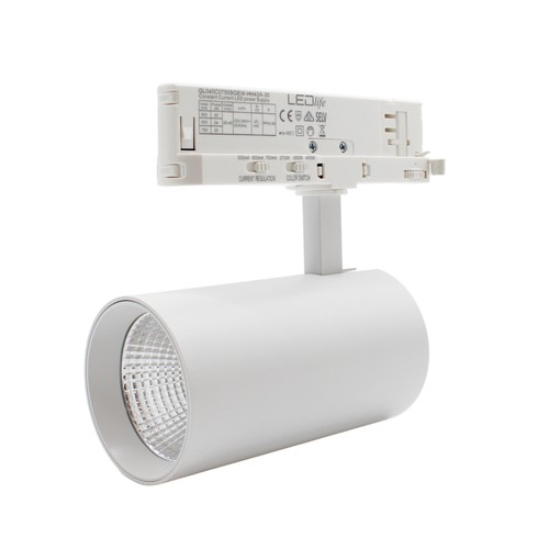 LEDlife CCT justerbar skenspot 28W - Vit, Justerbar CCT + ljusstyrka, 110lm/w, RA90, 3200lm, Flimmerfri, 3-fas