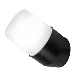 Utomhus vägglampa LED-POL svart vägglampa - IP54 utomhusbruk, 1xE27 sockel, utan ljuskälla