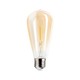 LED-POL 1,3W LED lampa - ST64, filament, bärnstensfärgat glas, extra varm, E27