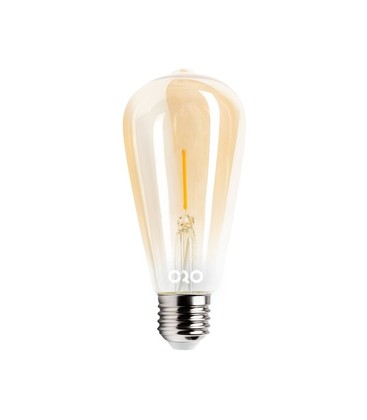 LED-POL 1,3W LED lampa - ST64, filament, bärnstensfärgat glas, extra varm, E27