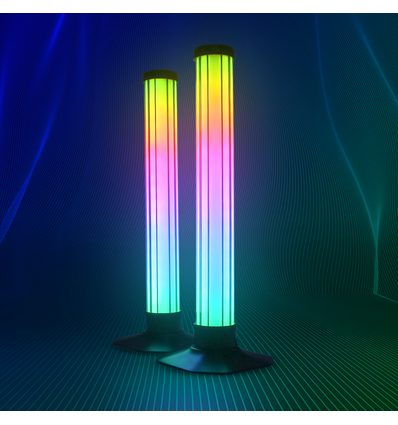 2x RGBIC ambient light bar - 33 cm, Bluetooth, 360° ljus