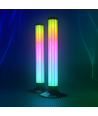 2-pack ambient gamer bordslampor - RGB löpande ljus, 360° effekt, 33 cm
