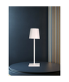 Uppladdningsbar LED mini bordlampa - Vit, 24cm, touch dimbar, IP54