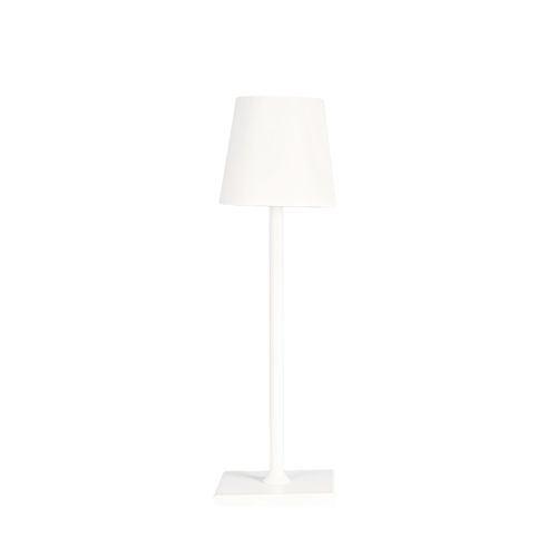 Uppladdningsbar LED mini bordlampa - Vit, 24cm, touch dimbar, IP54