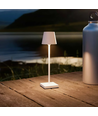 Uppladdningsbar LED mini bordlampa - Vit, 24cm, touch dimbar, IP54