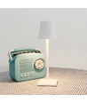Uppladdningsbar LED mini bordlampa - Vit, 24cm, touch dimbar, IP54