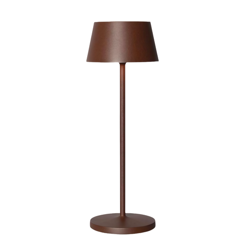Uppladdningsbar LED-bordslampa - Brun, touch dimbar, IP54
