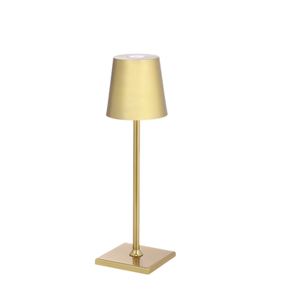 Uppladdningsbar LED mini bordlampa - Guld, touch dimbar, IP54