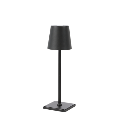 Uppladdningsbar LED bordslampa - Svart, touch dimbar, IP54
