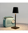 Uppladdningsbar LED bordslampa - Svart, touch dimbar, IP54