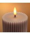 LED timglasljus 23cm, flammeffekt, grå - Ø7,5cm, timer