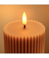LED timglasljus 23cm, flammeffekt, brun - Ø7,5cm, timer