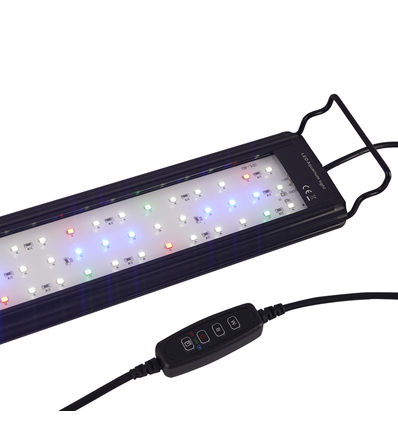 30-45 cm akvarium armatur - 6W LED, vit/blå/röd/grön, justerbar längd, IP66