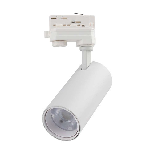 VT-47030 LED skenspot 30W - COB, 3i1, vit hölje, vit reflektor, vit bakstycke