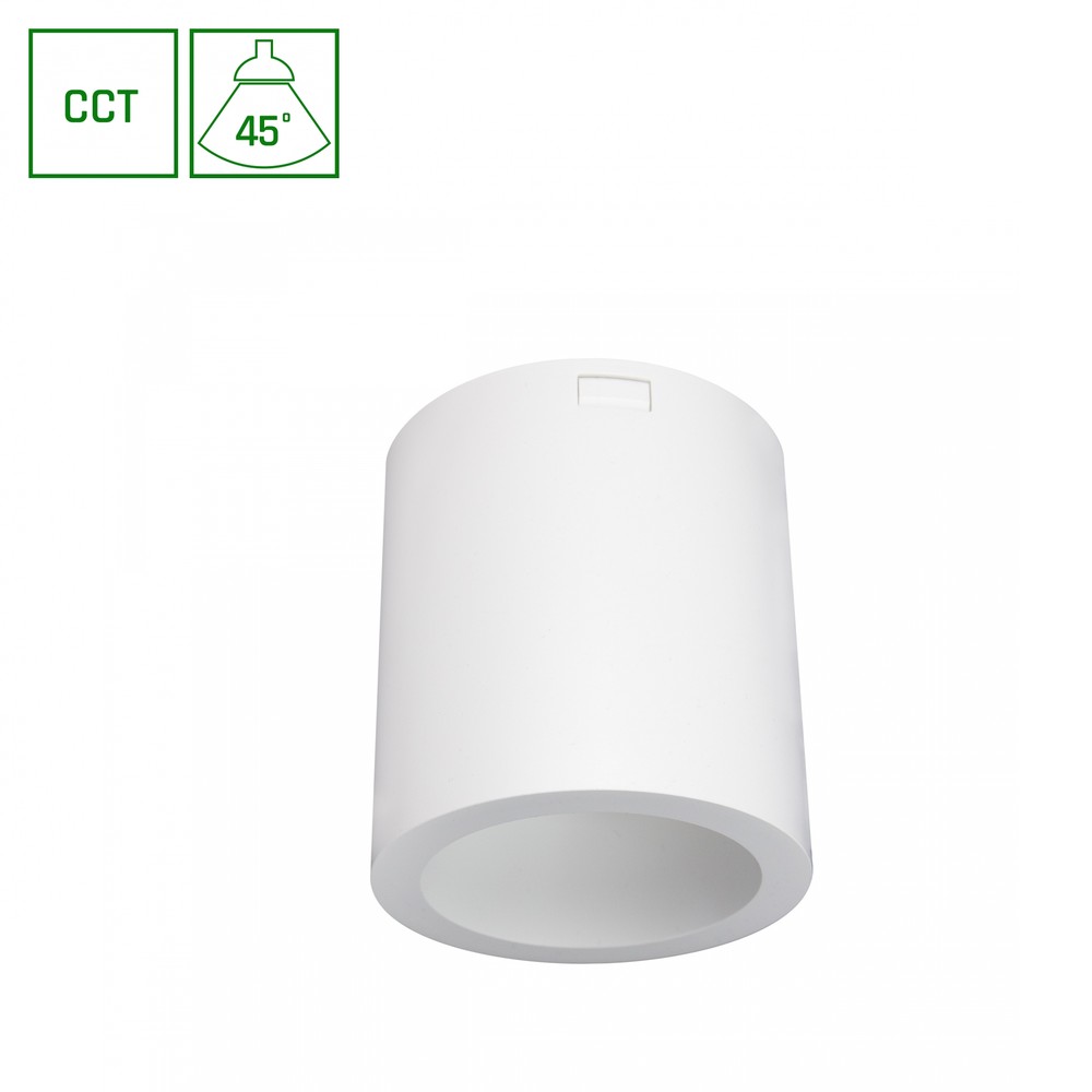 Chloe Ytmonterad 7w Cct 230v 45° Ip20 Ugr19 Ø90x100mm Vit Rund Dimbar : Inte Dimbar
