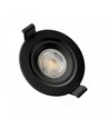 GU10 infälld spot Fiale Core Flat - Svart, rund, ställbar, IP20, Hål: Ø7,5 cm, Mått: Ø9 cm