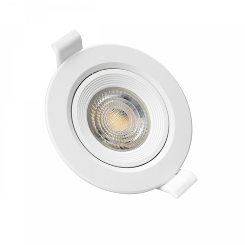 GU10 infälld spotlight - Rund, vit, ställbar, Hål: Ø7,5 cm, Mått: Ø9 cm, utan ljuskälla