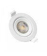 GU10 infälld spotlight - Rund, vit, ställbar, Hål: Ø7,5 cm, Mått: Ø9 cm, utan ljuskälla