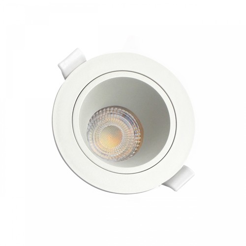 GU10 infälld spotlight, bländfri - Rund, vit, IP20, Hål: Ø7,5 cm, Mått: Ø9,5 cm, utan ljuskälla