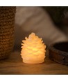 LED kotte ljus, blinkande flameffekt, vit - tänd och släck, höjd 8cm, Ø6cm