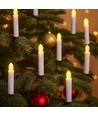 10-pack LED-julbelysning inkl. fjärrkontroll - Batteri, timerfunktion, trådlös, hållare för julgran
