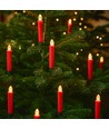 10-pack LED-julbelysning inkl. fjärrkontroll - Batteri, timerfunktion, trådlös, hållare för julgran