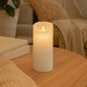 LED XL blockljus 22,5cm, flammeffekt, vit - Ø10cm