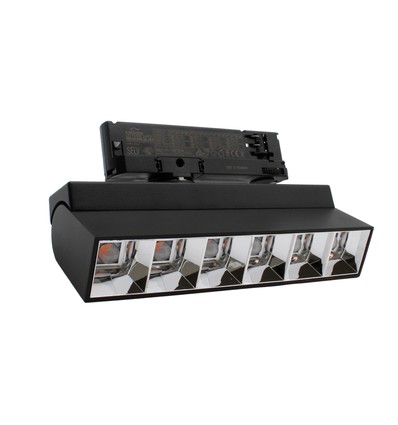 LEDlife justerbar LED ljusskena RA92 - För 3-fas skenor, 36W, 23,5 cm, svart