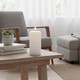LED blockljus 15cm, smält-look, flammeffekt - Ø7,5cm