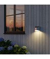 2 st. MIVO Solcell vägglampa LED - Silver, Snygg vägg-effekt, utomhus