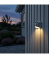 2 st. MIVO Solcell vägglampa LED - Silver, Snygg vägg-effekt, utomhus
