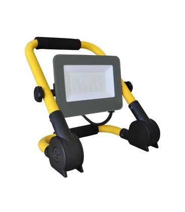 Lagertömning: LED-POL 30W LED strålkastare - med justerbart stativ, arbetsarmatur, IP65 utomhusbruk