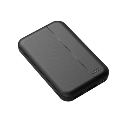 Powerbank - 5000mAh, svart, komplett med kabel