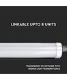 V-Tac vattentät 36W komplett LED armatur - 120 cm, 130lm/W, Cree, genomkopplad, IP65, 6 års garanti